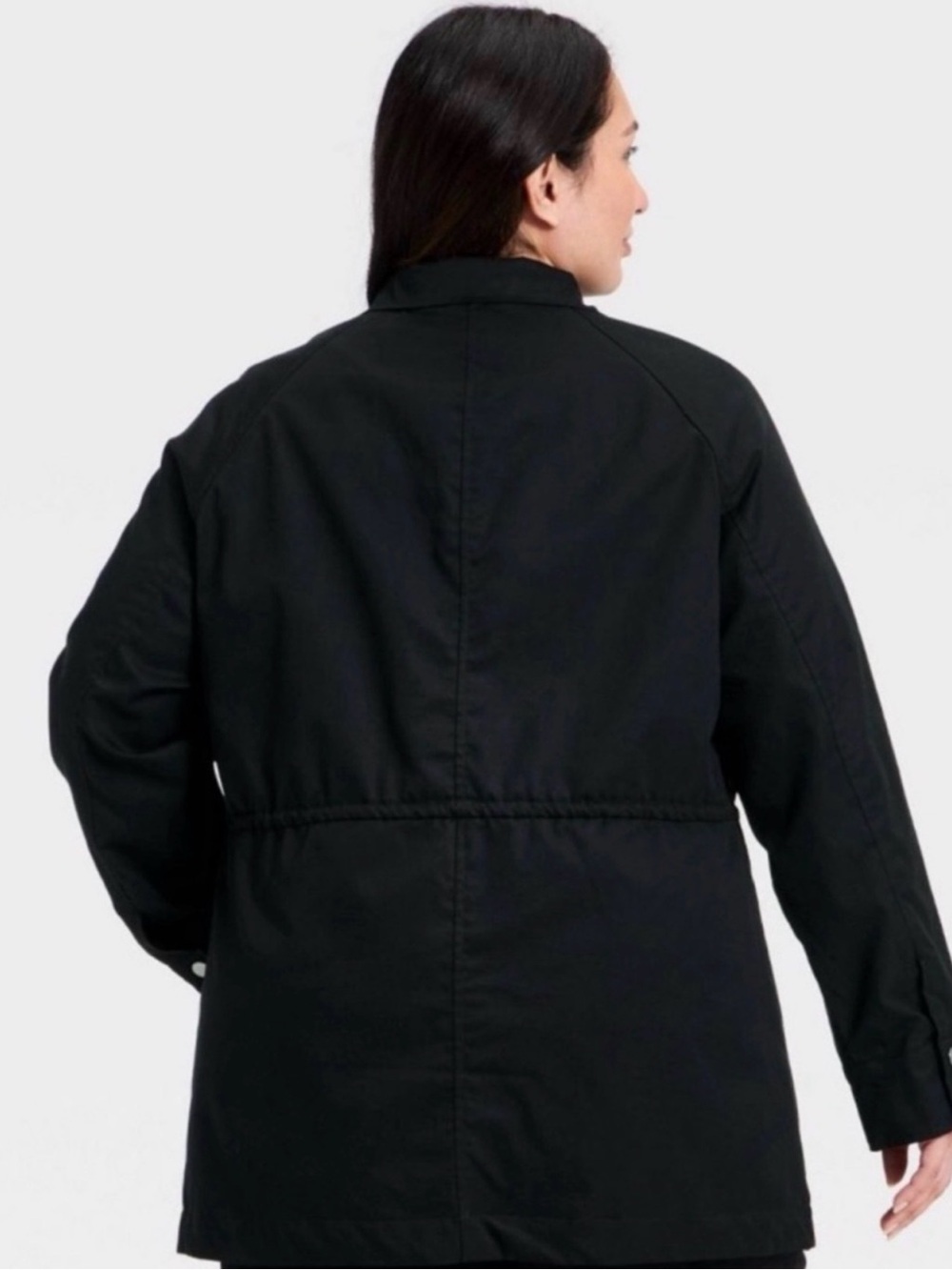 A new day Women's BlackDrawstring Waist Parka Jacket small NWT - Picture 3 of 10